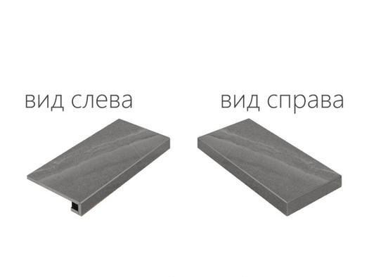 Ступень угловая правая Contempora Carbon Scalino Angolare Destro 33х60 керамогранит патинированная 620070000645