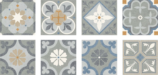 Плитка универсальная MIX Art Decor DC13 20x20 DeShun Ceramics матовая керамическая