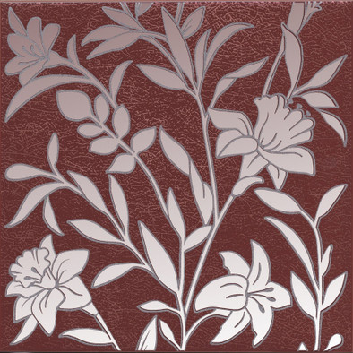 Декор HGD\C568\5293 Барберино 4 Бордо Глянцевый 20х20 Kerama Marazzi керамический