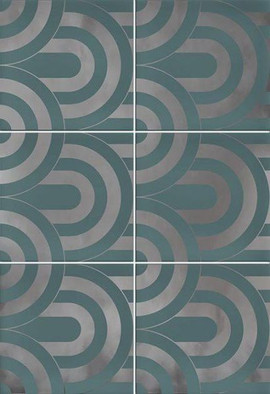 Декор Vives Hanami Takada Turquesa Plata 23x33.5 керамический