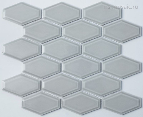 Мозаика R-315 керамика 26.8х29.4 см глянцевая чип 60х95 мм, серый