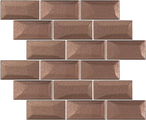 Настенная плитка Libra Shine Cooper LIB201 S 5х10 Appiani глянцевая, рельефная (структурированная) керамическая