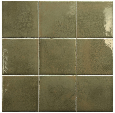 Керамогранит 32335 Bohemian Bronze Green 10х10 Equipe глянцевый, рельефный (рустикальный) настенная плитка УТ-00066824