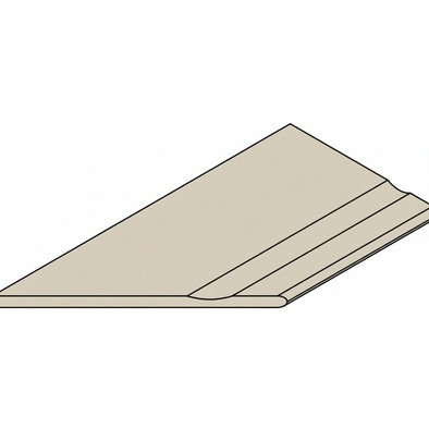 Керамогранит Fossil Sand Bordo 30x120 Svasato Round Sx Italon x2 матовый, структурированный бортик закругленный с выемкой левый 620090001423