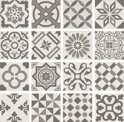 Декор Antigua Dec Gris 20x20 матовый керамический