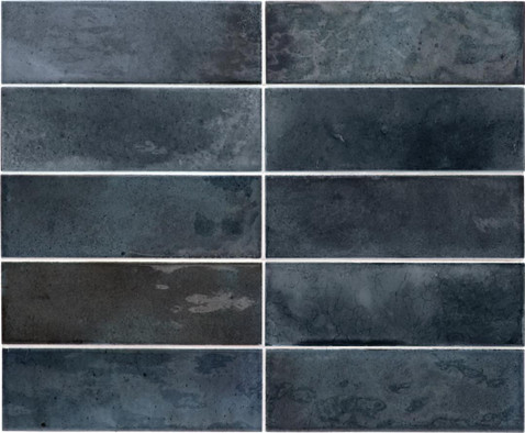 Настенная плитка Hanoi Blue Night 6,5x20 Equipe глянцевая керамическая 30032