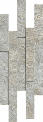 Мозаика Italon Magma Silver Brick 3d керамогранит 28х78 см матовая серый 620110000251