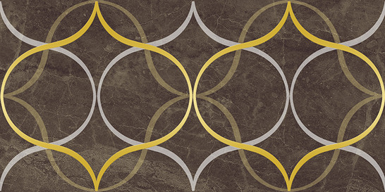 Декор Crystal Resonanse коричневый 30x60 Laparet глянцевая керамический