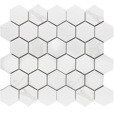 Мозаика Керамическая Hexagon small Carrara Matt (PMMT83017) 271х282х6