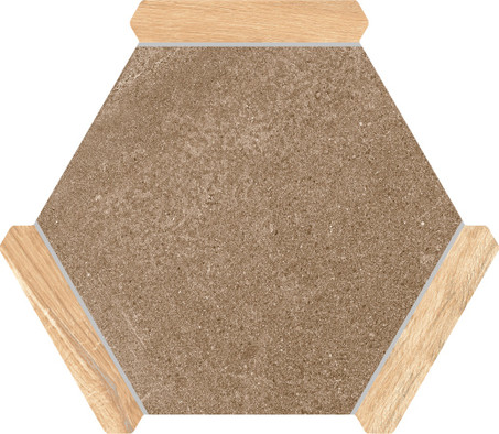 Керамогранит Sacramento Marron Pino 22x25 Monopole матовый напольный 71241