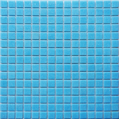 Мозаика Simple Blue (на бумаге) 32.7х32.7 стекло глянцевая чип 20х20 мм, голубой