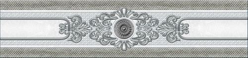 Бордюр 351 Eclipse Grey 7x30 (центр) Eurotile Ceramica Istambul Grey глянцевый керамический