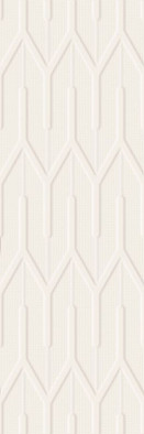 Настенная плитка Nightwish Bianco B Struktura Rekt 25x75 Paradyz Ceramika матовая керамическая 57563