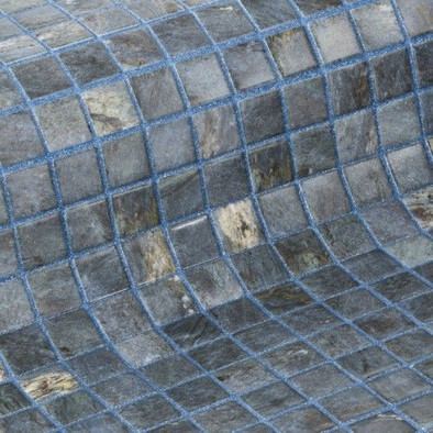 Мозаика Ezarri Dolerite 50 Safe стекло 36.5х36.5 см матовая, антислип чип 50х50 мм, серый