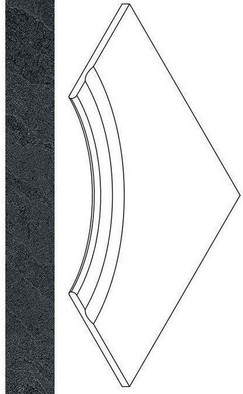 Титанио Бортик 60x60 С Выемкой Угловой Закругленный 30 Titanio Bor.60x60 Svasato Ang.Round 30 матовый