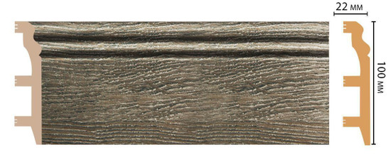 Плинтус напольный D232-86 ДМ Decomaster (100х22х2400 мм)