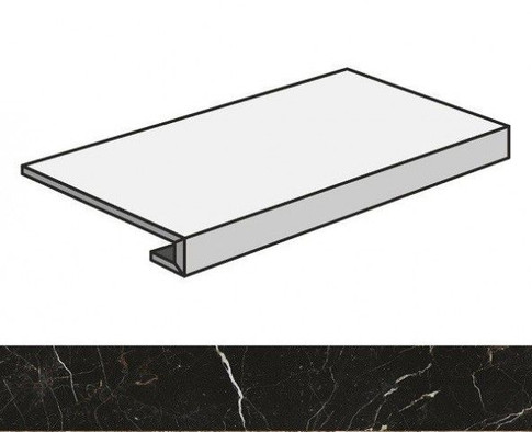 Ступень фронтальная Allure Imperial Black Scalino 33x60 /Аллюр Империал Блэк 33х60 матовая керамогранит фото Ступень фронтальная Allure Imperial Black Scalino 33x60 /Аллюр Империал Блэк 33х60 матовая керамогранит