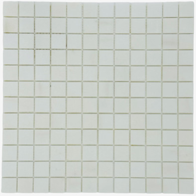 Мозаика Marble Mosaic Thassos Mat камень 30х30 см матовая чип 23х23 мм, белый