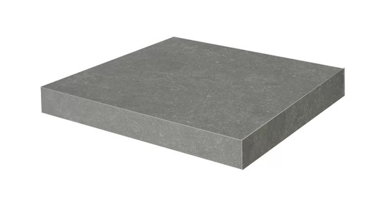 Ступень угловая KM6012G0161RGCA клееная Касабланка HP Серый Тёмный матовый обрезной 33x33x0,9 керамогранит Kerama Marazzi