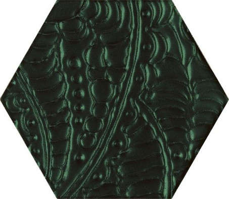 Декор Urban Colours Green Inserto Szklane Heksagon 17.1x19.8 глянцевый керамический