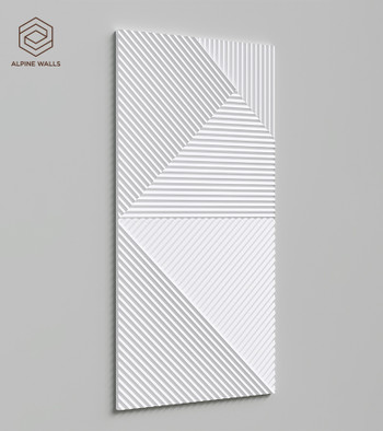 Стеновая декоративная панель Geometrium ECOGR0209W Alpine Walls под покраску 1200х600х25 мм