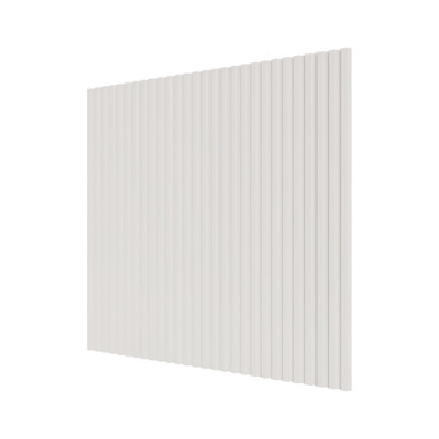 Стеновая квадратная панель Полосы МДФ Ликорн Белый Ликорн мм (4 шт.)