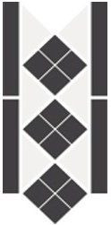 Бордюр Border Lisbon-1 with 1 strip Stand.(Tr.16, Dots 14, Strips 14) 28х15 матовый керамогранит