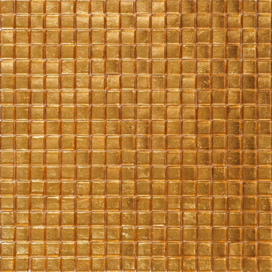 Мозаика Sagitta-15 стекло 29.5х29.5 см глянцевая чип 15х15 мм, золотой