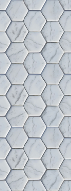 Мозаика HG.WH.LG.NT 295х300х6 Arch Skin матовая, белый, серый