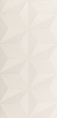 Настенная плитка 4D Diamond White Matt Rett керамическая