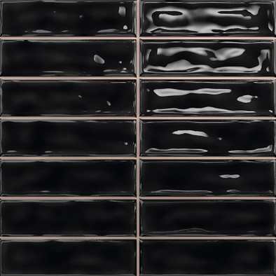 Настенная плитка Sticks Black 20x20 Absolut Keramika глянцевая керамическая