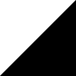 Вставка TR1/2D14/1Ch Black Half Dot Triangles 2,5х2,5 ная матовая керамогранит