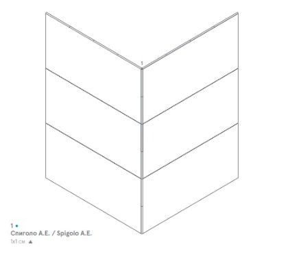 Вставка Шарм Эдванс Платинум Спиголо A.E. Charme Advance Platinum Spigolo A.E. 1x1 матовая керамическая