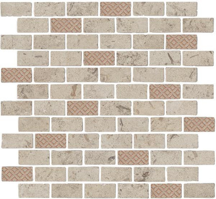 Мозаика MBD015 Про Лаймстоун Антика 3 Мозаичный Бежевый матовый керамогранит 30x32 см Kerama Marazzi