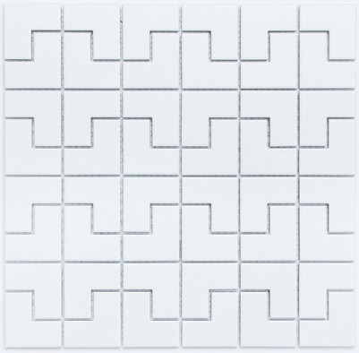 Мозаика PS2548-03 керамика 30х30 см матовая чип 25х48 мм, белый