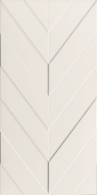 Настенная плитка Chevron White Matt Rett 40х80 матовая керамическая