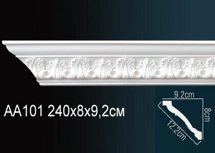 Перфект Карниз потолочный с рисунком AA101F