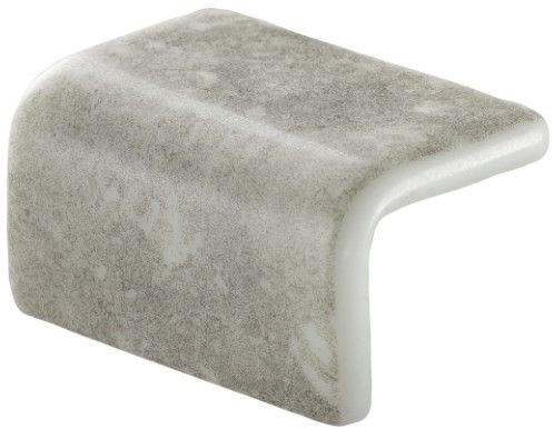 Мозаика Ezarri Corner Ash Safe стекло 3х5х2.5 см матовая, антислип чип 50х50 мм, серый