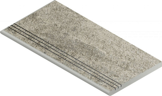 Ступень Нордика Сильвер Закругленная Грип 30x60 Правая керамогранит антискользящая (grip) 620040000165