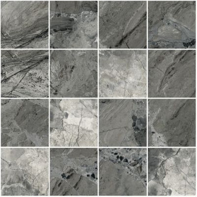 Мозаика MarbleSet Иллюжн Темно-серый Лаппато R9 Ректификат керамогранит 30х30 см чип 7.5х7.5 мм, K9513728LPR1VTE0