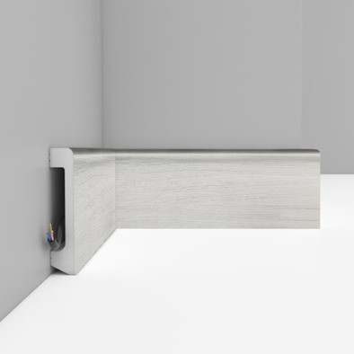 Плинтус напольный D235-84 ДМ Decomaster (80х17х2400 мм)