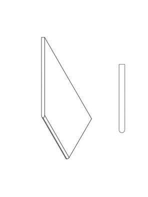 Сильвер Бортик 30x60 Закруглённый Левый Silver Bordo 30x60 Round Sx матовый