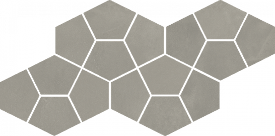 Мозаика Континуум Айрон Призм керамогранит 20.5х41.3 см матовая, серый 620110000184