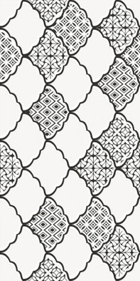 Декор 1641-8647 Эллен Черно-белый 20х40 матовый керамический
