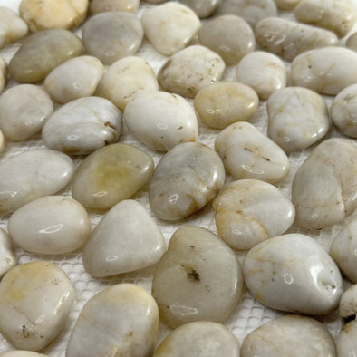 Мозаика Marble Mosaic Pebbles White Stone Pol галька 30х30 см глянцевая, белый