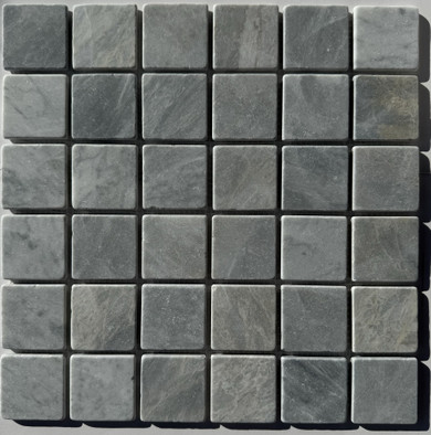Мозаика PIX 337 Ice Grey, мрамор 30.5х30.5 см Pixmosaic матовая чип 48х48 мм, серый