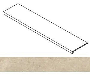 Ступень фронтальная Rinascente Fusion Creta Scalino Frontale 33x160 керамогранит матовая Atlas Concorde 620070003242