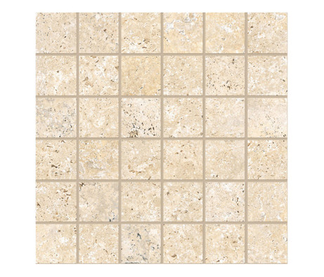 Мозаика Supergres Astrum Ivory Cross Cut Mosaico 30x30 керамогранит матовая чип 48х48 мм, бежевый AIVM
