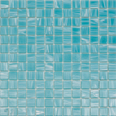 Мозаика Pixmosaic PIX132 из стекла, чип 23x23 мм, сетка 327х327х4 мм матовая голубой