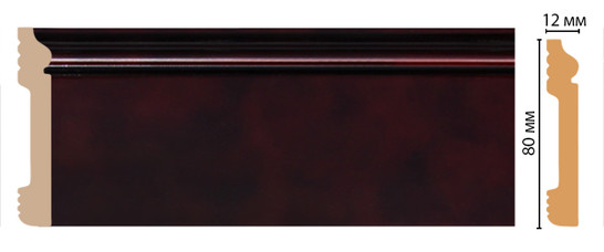Плинтус напольный D005-62 ДМ Decomaster (79х13х2400 мм) 